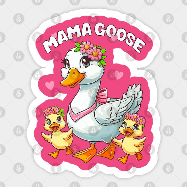 Moma goose with kids Sticker by Dreamsbabe